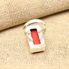 Красивое кольцо из стерлингового серебра 925 пробы с красным кораллом и драгоценным камнем ручной работы для женщин