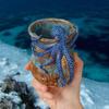 Octopus Coffee Mug 3D Sea Turtles Mermaids Whales Dolphin Water Cup for Sea Lovers Handmade Ocean Creature Statue Cup Gifts for Ocean Enthusiasts