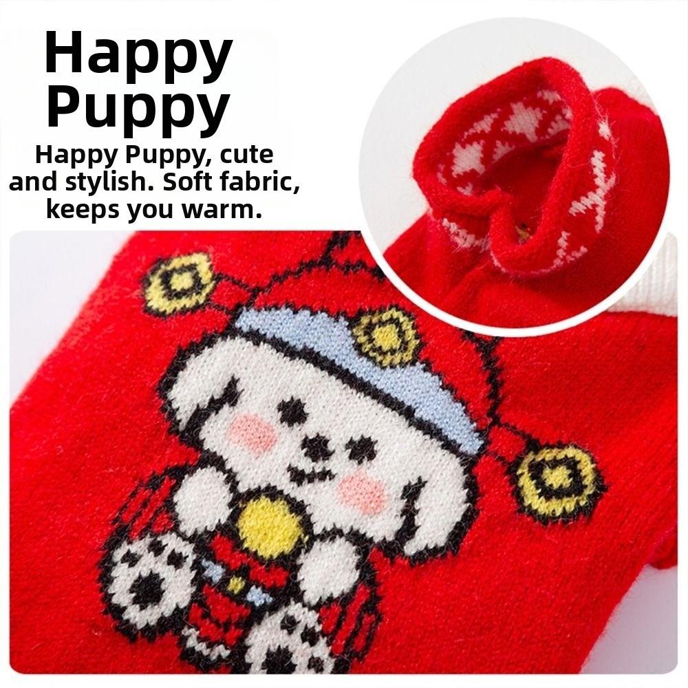 Funny Pet Knitted Sweater Adjustable Lightweight Cute Puppy Clothes Keep Warm Thickened New Year's Cat Warm Vest Photo Props