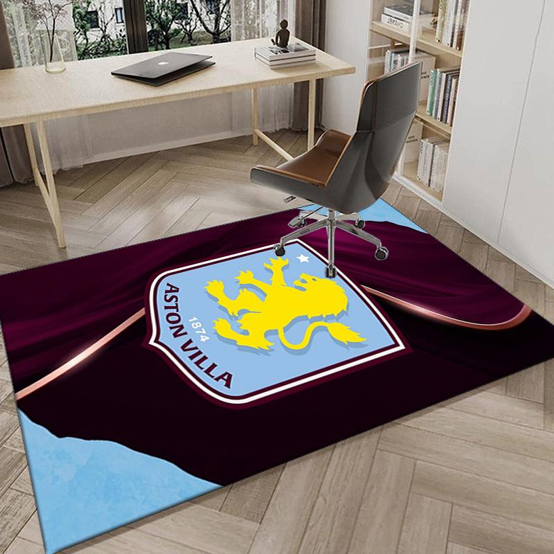 Aston Villa Crest Design Area Rug for Office, Chair Rug, Decorative Carpet Livingroom Mat, Large Size Fan gifts Christmas gifts
