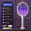 Electric Retractable Folding Mosquito Swatter & Lamp Combo with Automatic Mosquito Lure and Household Electric Shock Function