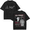 Рэпер Lil Peep Ангелы Защищают Меня Винтажные Стиранные Футболки Футболки с Графикой Черепа Мужские Женские Мода Хип-Хоп Оверсайз Футболка