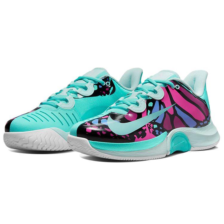 Nike Женские теннисные кроссовки Naomi Osaka x NikeCourt Air Zoom GP Turbo Динамический бирюзовый Черный Лазерная фуксия Бирюзовый оттенок DV4327-411