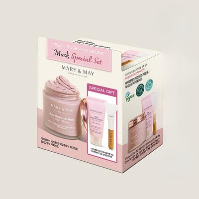 Специальный набор Vegan Rose Hyaluronic Hydra Wash Off Pack (125г+30г)