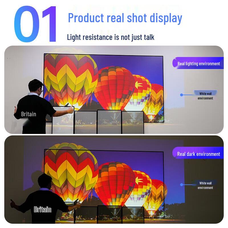 IN&VI 110-Inch Fresnel Long-Throw Anti-Light Projection Screen