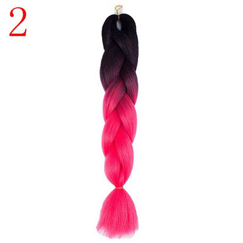 Ombre Hair Jumbo Braids Волосы Синтетические наращивания волос для женщин Розовый Красный Синий 102 Доступных цвета