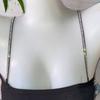 1Pair Anti-slip Rhinestone Bra Straps Adjustable Bra Shoulder Strap  for Women