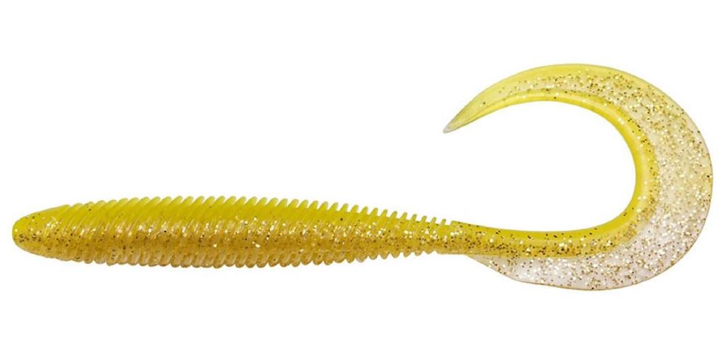 Megabass Мягкая приманка Kemuri Curly 3,5 дюйма, золотая задняя часть (0385)