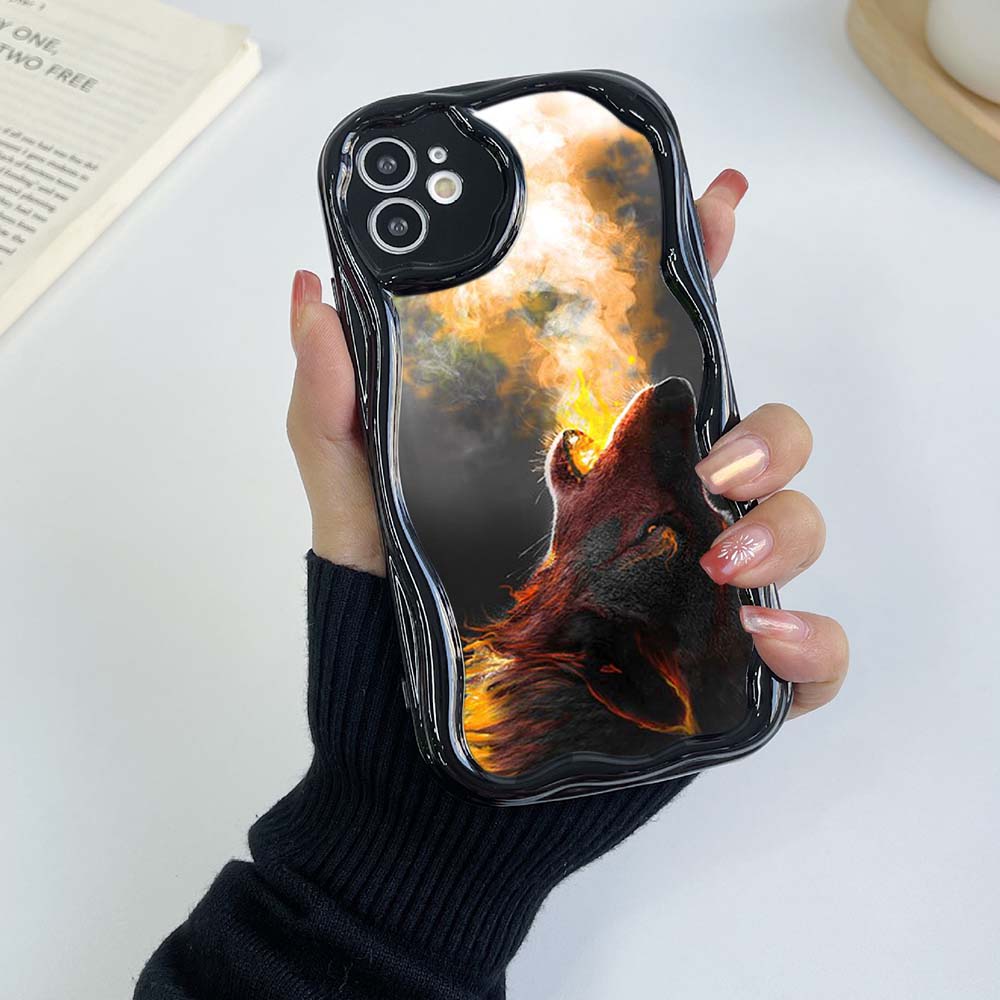 Samsung Galaxy A24 A14 для iPhone 15 Xiaomi Poco X5 Redmi 13C 12C Huawei Honor 90 Infinix Чехлы для телефонов A39 Эксклюзивный волк-тигр Кремовый мягкий чехол