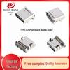 USB 3.1 Type-C 24-контактный, на плате, двусторонний/фронтальный вставка, задний SMT/DIP, двухрядный SMT-разъем