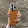 Магнитный чехол с ароматом кожи для iPhone 17 Pro Max с металлической рамкой, безрамочный дизайн