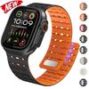 Магнитный ремешок для Apple Watch ultra3 49 38мм 40 41 44 45 46мм спортивный дышащий силиконовый браслет iWatch серия 11 10 9 8 7 6 5