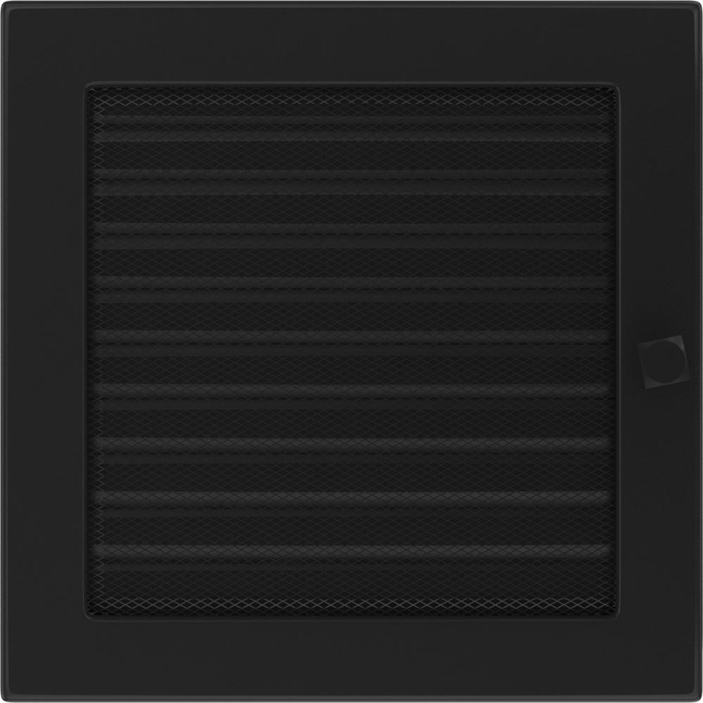 Вентиляционная крышка 22x22 черная с жалюзи