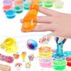 Набор для слайма UQTOO, набор из кристальной глины «сделай сам», игрушки, инструменты ручной работы, бусины-аквариумы, фруктовые дольки, разноцветная пена, конфетти, пластилин, игрушки, содержит 16 пушистых деталей