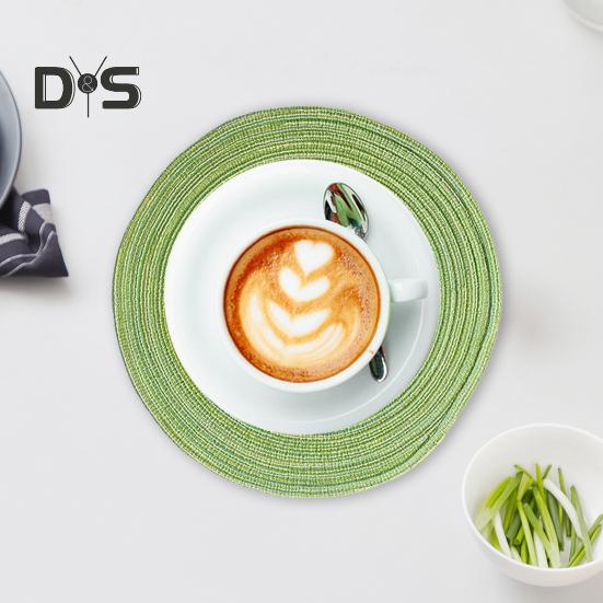 2 шт., набор противоскользящих ковриков для круглого стола, тканые салфетки, обеденный стол, нескользящие подставки для кухни, термостойкие подушечки для чаш, коврики для напитков