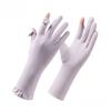Lace Sun Protection Gloves UV Protection Ice Silk Gloves Lightweight Sunscreen Gloves  for Summer