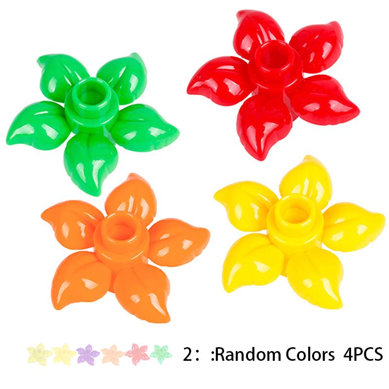 Серия 'Растения' Большие Строительные Блоки Цветочный Кирпич Горшок с Травой Украшение для Дерева Аксессуары для Фермы Совместимые Сцены Конструктор Игрушка для Ребенка