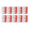 10pcs Fork Type Terminal Strips 400V 15A Pure Copper PVC Flame Retardant Jumper Block Terminal Strips for Factory Red