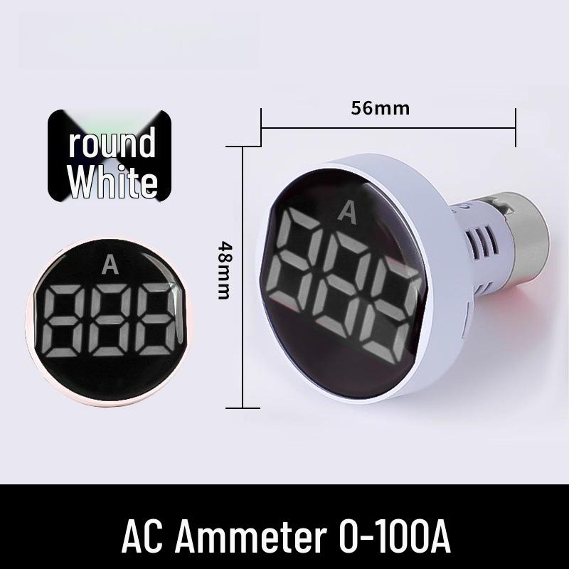 22mm Dual Display LED Voltage Current Frequency Meter - Round/Square