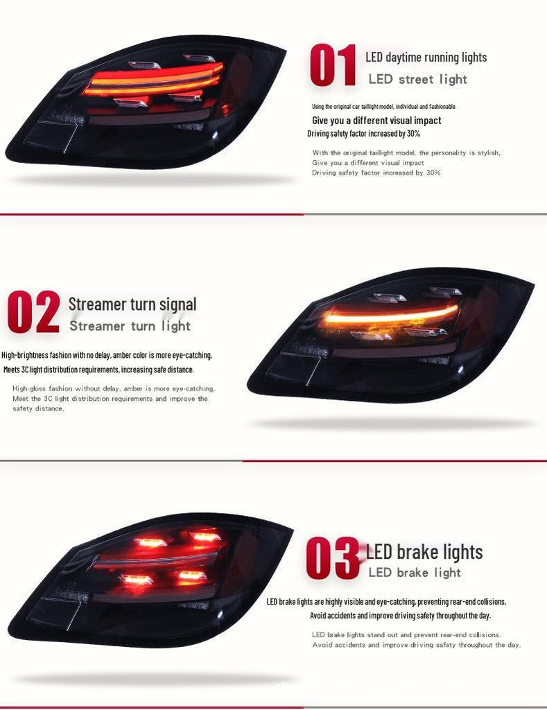 Compatible with 09-12 Porsche Cayman 987.2 LED Taillight Assembly & Boxster Modified Taillight