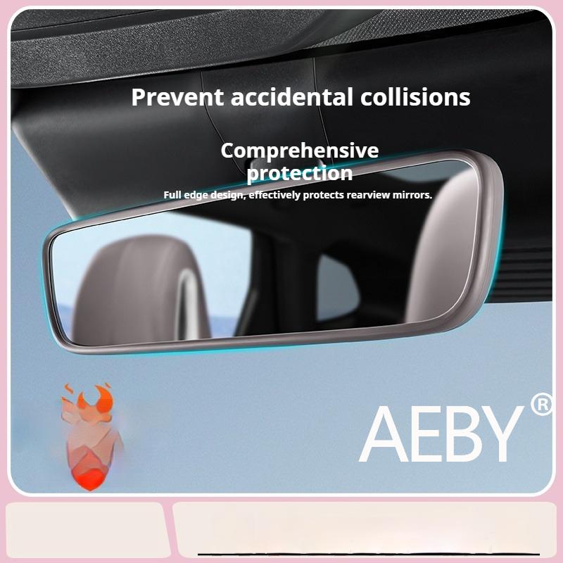 AEBY For BYD Atto 3 Smart Driving Edition 2025 Rearview Mirror Silicone Cover, Anti-Shake Anti-Vibration Windshield Accessories,