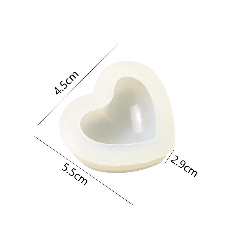Creative New Love Heart Silicone Mold 3D Craft For Cakes Decoration DIY Candle Resin Soap Plaster Making Tools Home Decoration