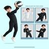 Boys Compression Tights Sets Running Training Fitness Sports Breathable Quick Drying Long Sleeve T-shirt