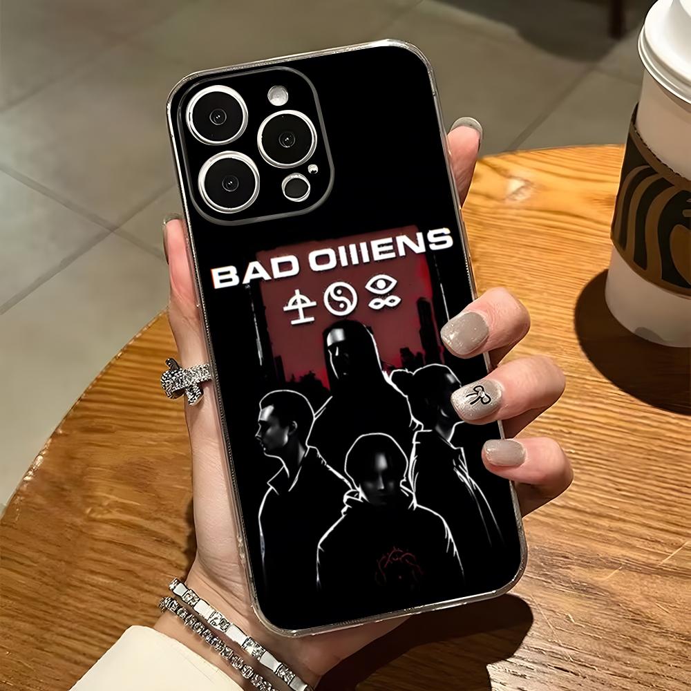 Чехол для телефона Music Bad Omens Для iPhone 15 Pro Max 14 11 12 Mini 13 Pro 7 8 X XR XS SE Прозрачная задняя крышка