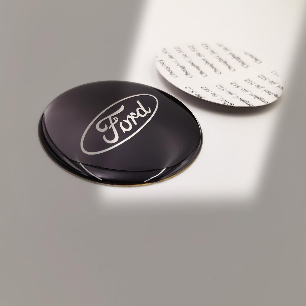 ZLKQ1 4pcs fiat ForFord Car emblem Wheel hub Center Cap Badge covers sticker Decals 54/56/60/62/65mm Styling accessories