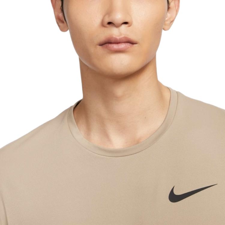 Nike T Shirts Men's Khaki Crew Neck Moderate CZ1182-247