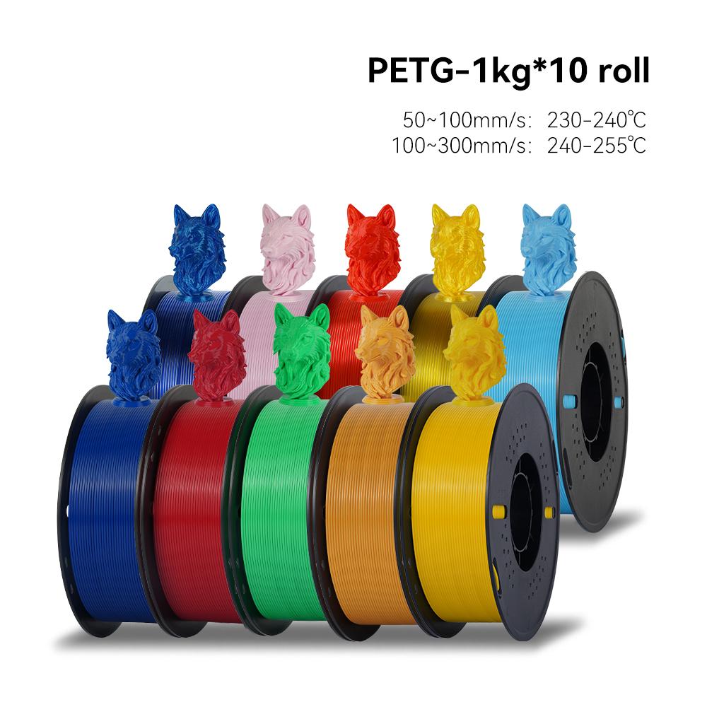 KEEPANG 5KG PETG 3D Printer Filament 1.75mm High Toughness Neatly Wound 3D Printing Material DIY Crafts Tools for 3D Printer