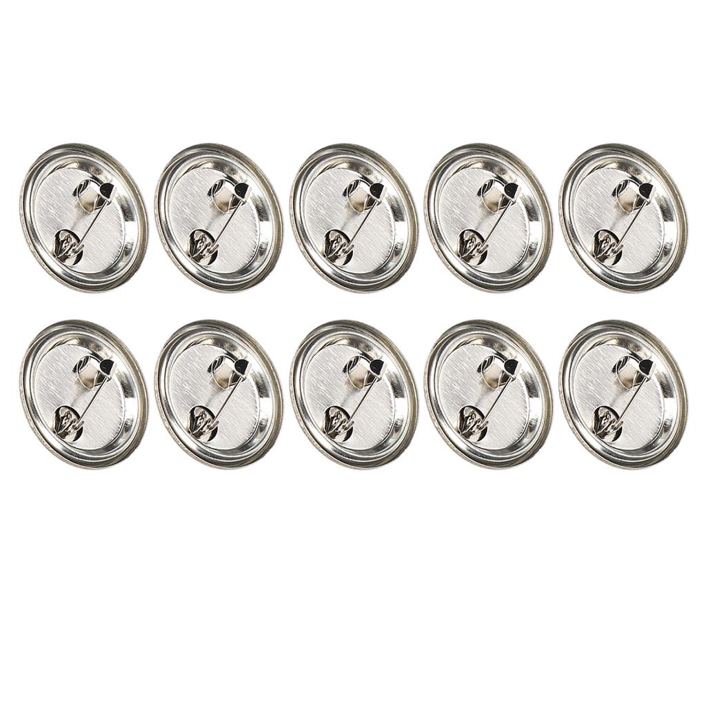 100pcs Blank Pin Button Round Safety Badge Emblem Medal Parts Supplies for Handicraft Gifts Souvenirs