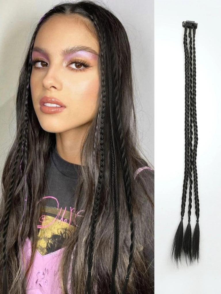 ALAN EATON 20-дюймовый синтетический парик, косы с зажимом, боксерская коса, дреды, наращивание волос на клипсе, грязные косички, боксерская коса, термостойкая