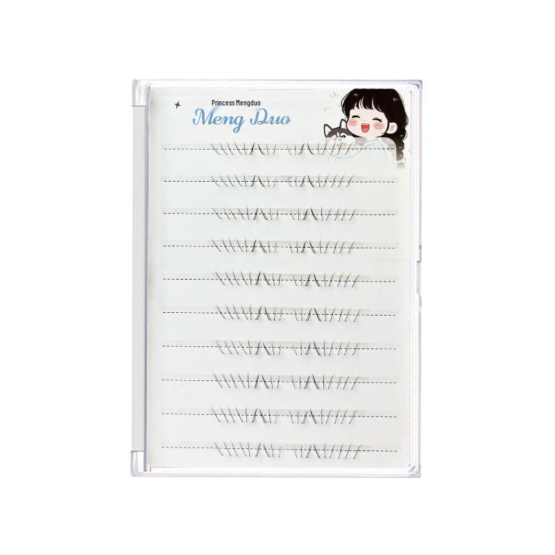 Mengduo Princess Cat Paw Segmented Lower Lashes - Clear Band Natural Look.