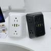 Multiple USB Ports Wall Mounted Power Socket US Plug Six Outlet Power Splitter for US Office Use