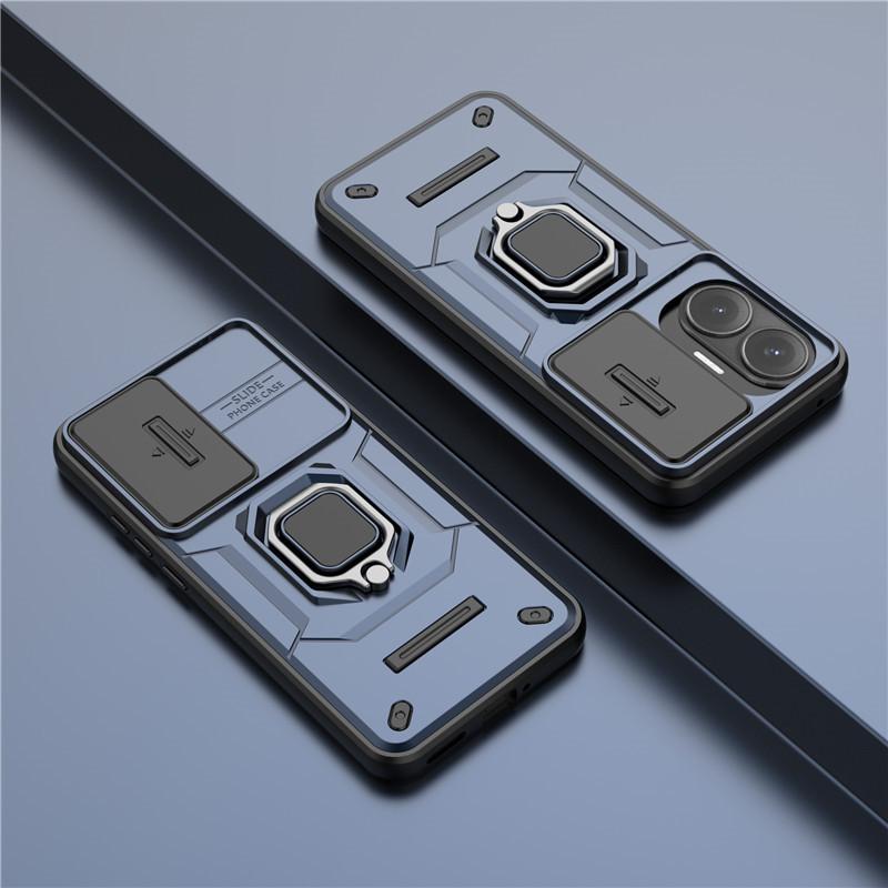 For Redmi Turbo 4 Pro 5G For Redmi Turbo3 Turbo4 Pro Cover Lens Protection Shockproof Push window Magnetic Holder Bumper