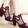 Women Pumps High Thick Black Heels Ladies Shoes  Zipper Open Toe  Wedding Platform