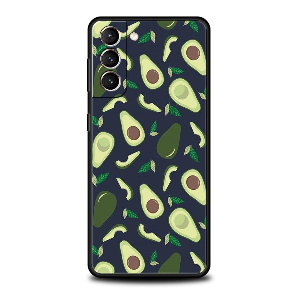 Cute Avocado Phone Case Cover for Samsung Galaxy S26 S25 S24 S23 S22 S20 S21 FE Ultra S25 Edge Plus 5G Soft TPU Shell Fundas Bag