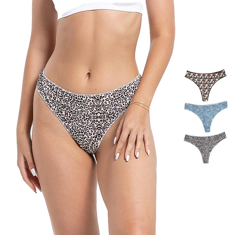 Трусы с узором в виде треугольника Дышащие эротические трусики Трусики Т низкой посадки Женские сексуальные стринги Трусики для девочек Бикини Бразилианы Хипстеры Слипы Ретро