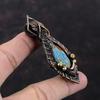 Колючая устрица, медная бирюзовая подвеска, медная проволока, обернутая подвеской с драгоценным камнем, дизайнерская подвеска, медная проволока ручной работы, ювелирный подарок для нее