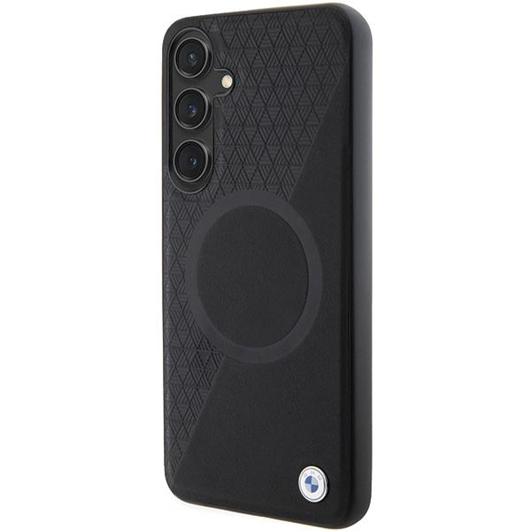 Bmw Bmhms24S23Rtpk S24 S921 Czarny/Black Hardcase Signature Leather Half Textured & Circle Magsafe