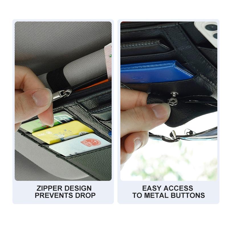 Car Sun Visor Point Type Multi-function Storage Bag Car Accessories For Volkswagen Lavida POLO Tiguan Passat Golf EOS Scirocco Jetta Bora
