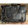 Men's Leather Bag Black Messenger Bag Laptop Bag Distressed Vintage Leather Bag