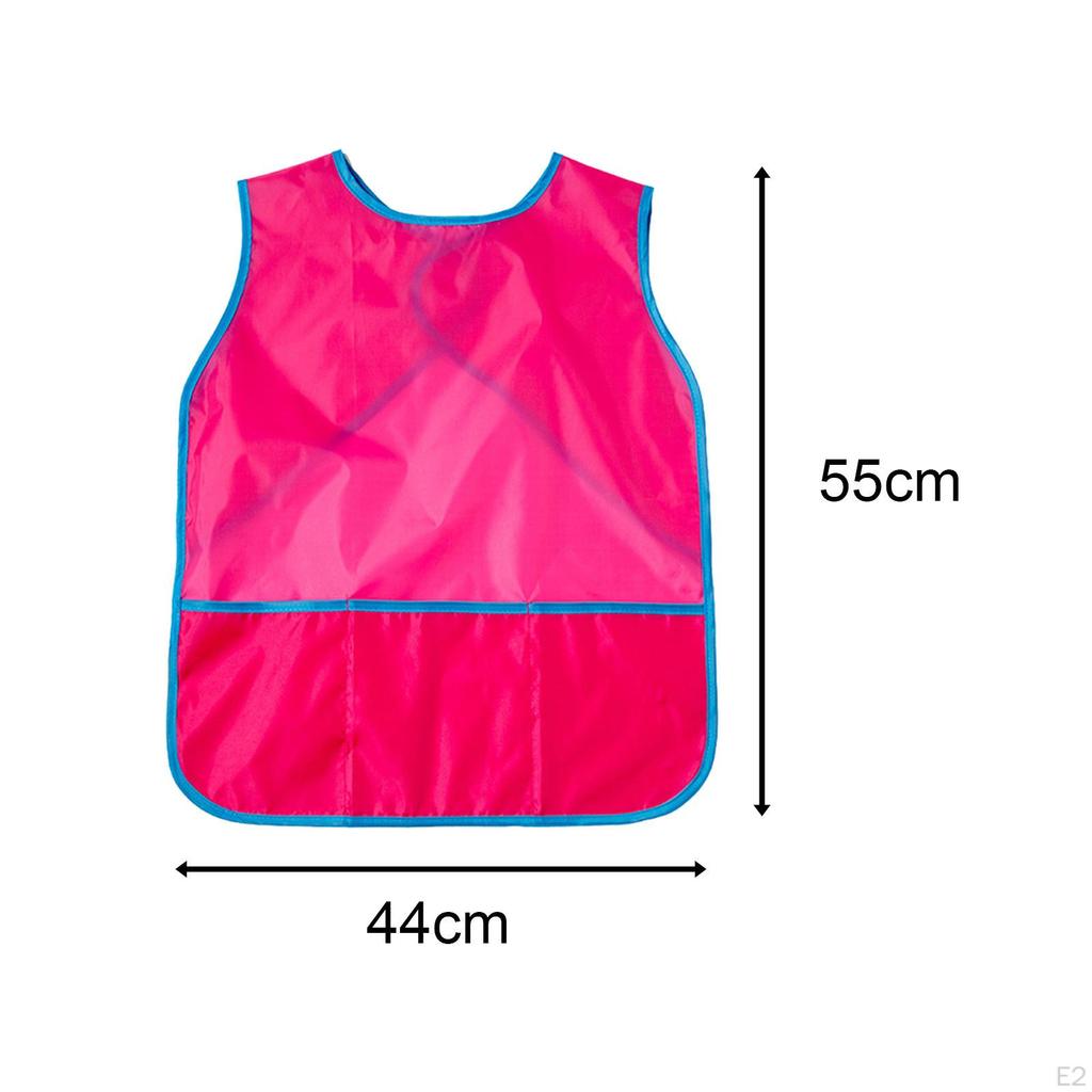 Фартуки для рисования, безрукавные художественные принадлежности, водонепроницаемые с карманным нагрудником для приготовления пищи, выпечки