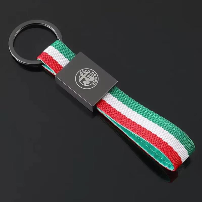 1 шт. Роскошные кожаные брелоки для ключей с логотипом Alfa Romeo 159 Giulietta Giulia GT 156 Mito Stelvio Кольца для брелоков Аксессуары TM4 12s