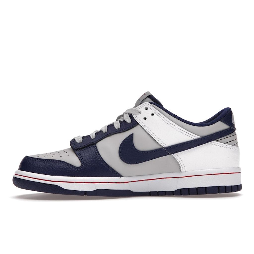 NBA X Nike Dunk Low EMB GS 75th Anniversary - Nets Kids Sneakers White Dark-Blue Grey DO6288-001