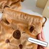 Unique Capybara Plush Cosmetic Pouch Large Capacity Drawstring Storage Bag Festival Gift Bags for Travel and Daily Use