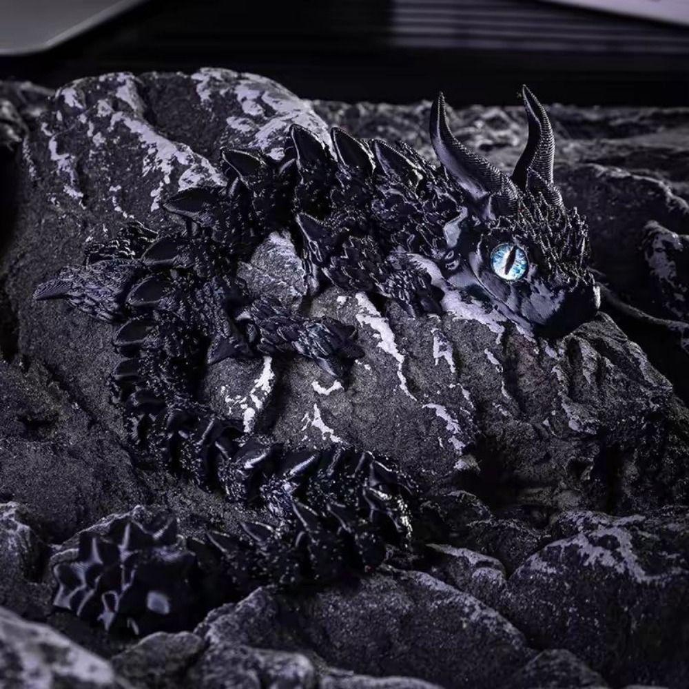 Цельноформованный 3D-печатный дракон 3D-игрушки-драконы с шарнирами Декорация для ландшафтного дизайна