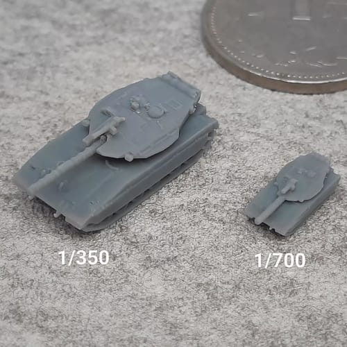 5-Piece DIY Model Kit, 1/700/1/350 Scale Military Model Kit, MK.3 Merkava Main Battle Tank, Unpainted Resin Military Model Kit (1/700 (1.3cm))