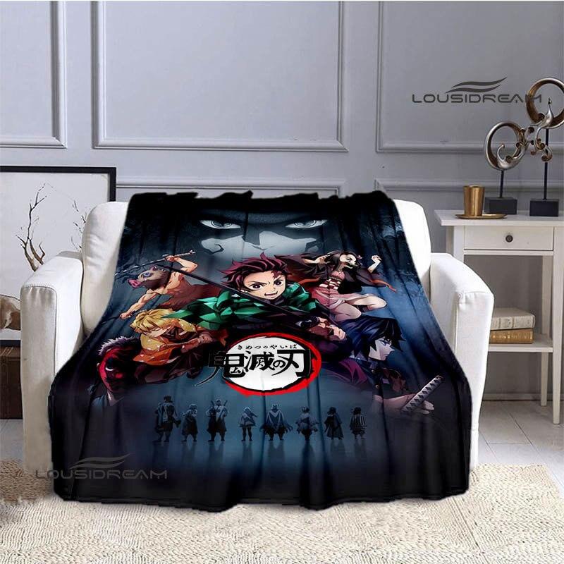 Demon SLAYER аниме с принтом Polyna Wild ремни бум одеяло плоские мягкие и удобные домашние дорожные кровати подарок на день рождения
